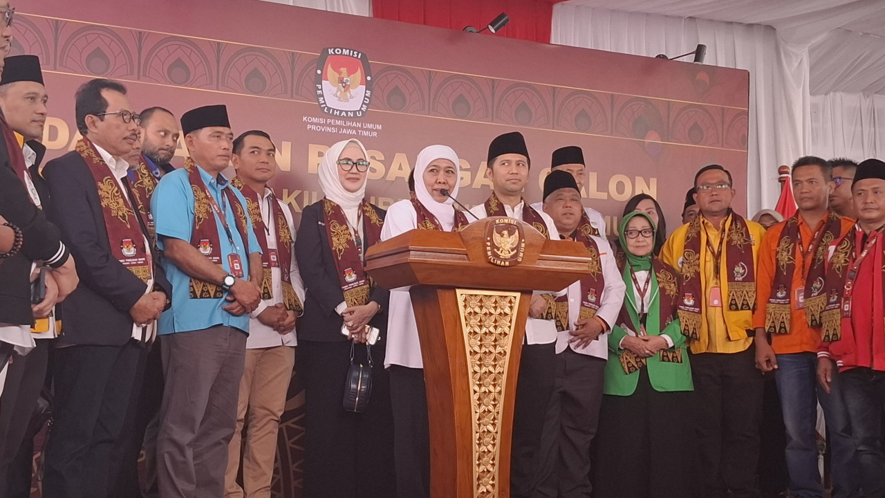 Hasil Rekap KPU Jatim, Khofifah-Emil Raih 12 Juta Suara