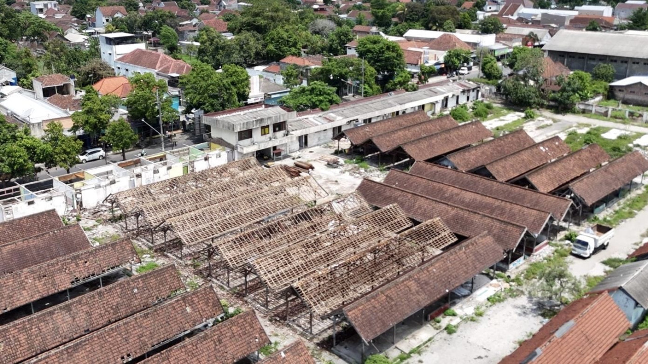 Pasar Ngadiluwih tampak dari atas. (Foto: Pemkab Kediri/jatimnow.com)
