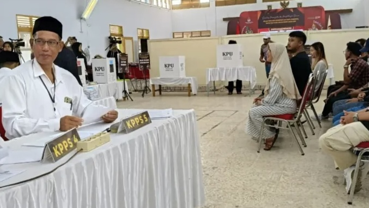 KPU Kabupaten Kediri menggelar simulasi pemungutan dan penghitungan suara. (Foto: Yanuar Dedy/jatimnow.com)