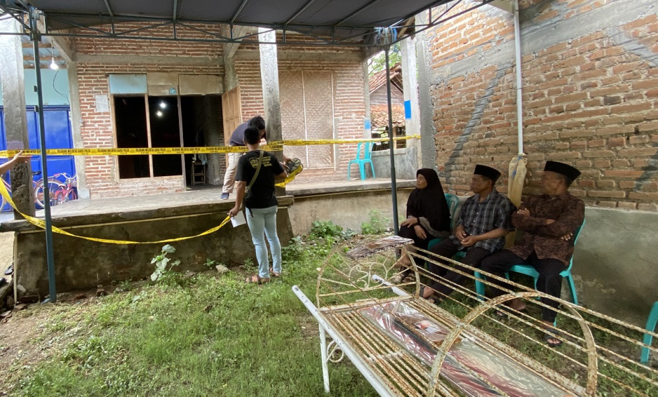 Lokasi kejadian anak habisi ayah di Ponorogo. (Foto: Ahmad Fauzani/jatimnow.com)