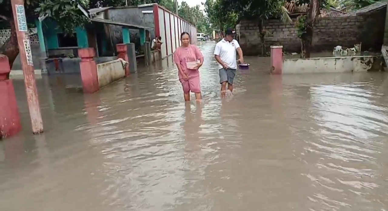 Kondisi banjir di Wuluhan Jember efek sabuk Gunung Manggar (Foto: dok Andri for jatimnow.com)