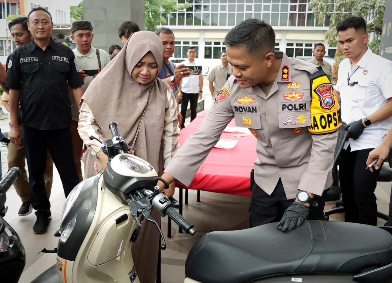 Kapolres Gresik Kembalikan Motor Eva yang Raib Digondol Komplotan Curanmor