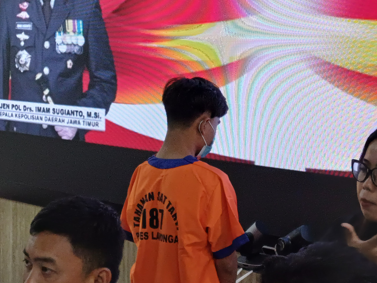 Pelaku anak kasus pembunuhan di warung kopi Lamongan (AI). (Foto : Adyad Ammy Iffansah/jatimnow.com)