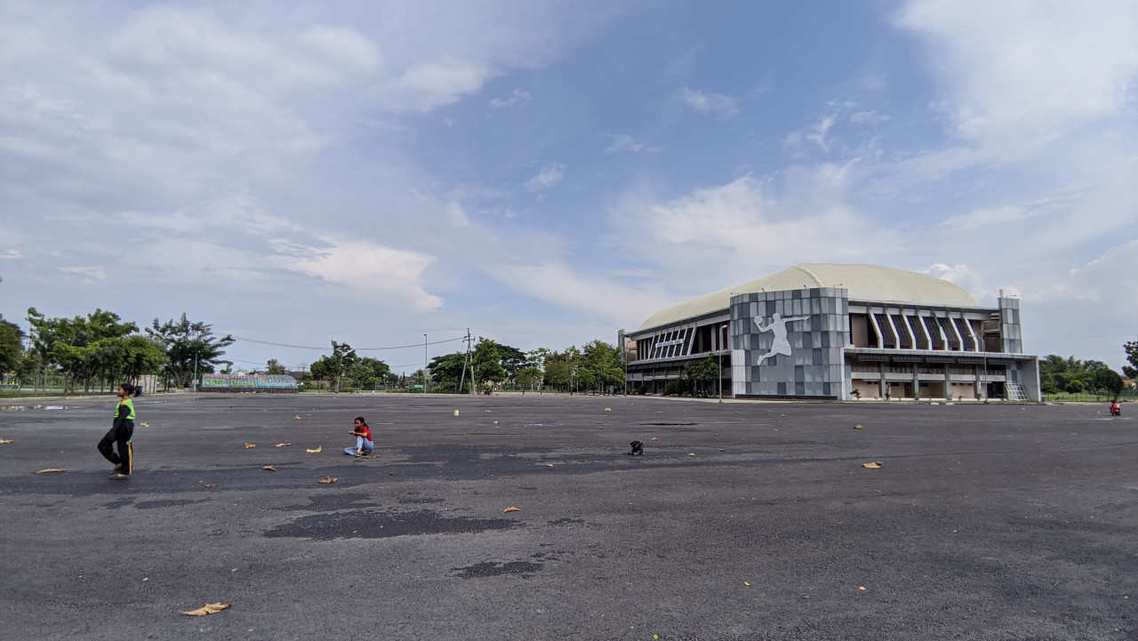 Lokasi sirkuit yang berada di GOR Utama Bojonegoro, di Dander (munir/jatimnow.com)