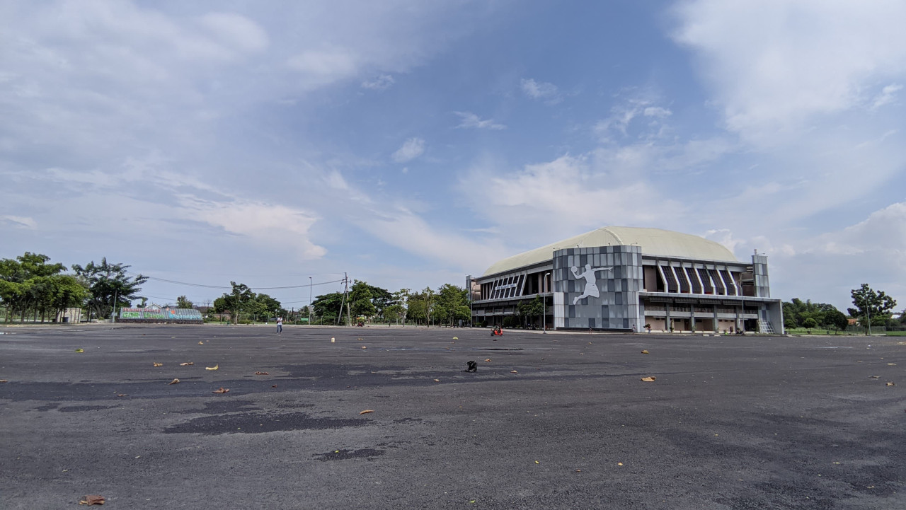 Sirkuit di GOR Utama Bojonegoro. (Foto: Misbahul Munir/jatimnow.com)