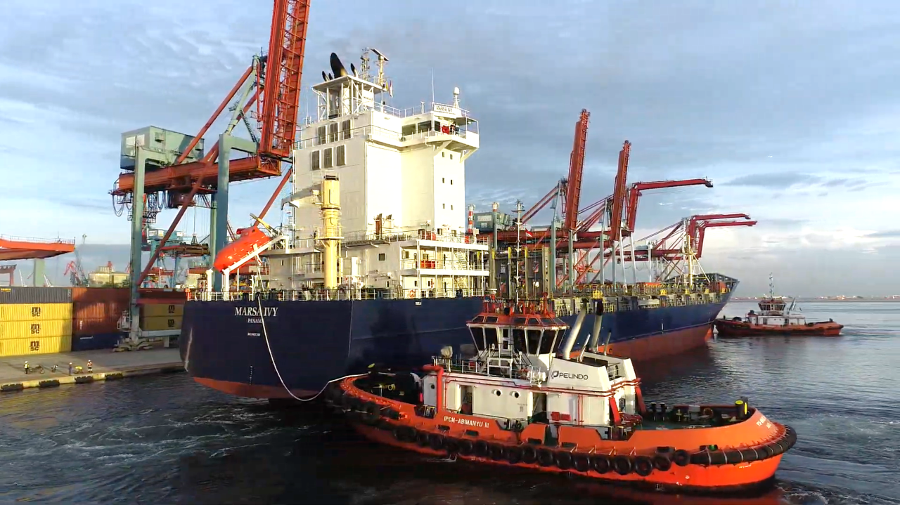 Untuk pertama kalinya IPC TPK melayani pelayaran perdana dari Jakarta menuju Benua Afrika. (Foto: IPC TPK)