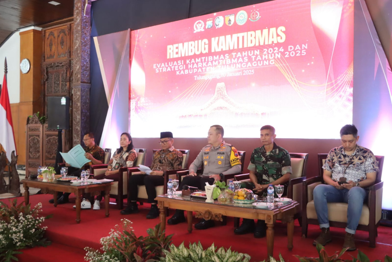 Kegiatan Rembug Kamtibmas yang digelar oleh Polres Tulungagung. (Foto: Bramanta Pamungkas/jatimnow.com)