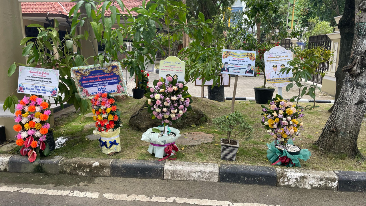 Ucapan Selamat Pelantikan Bupati - Wabup Lamongan berupa Aneka Tanaman