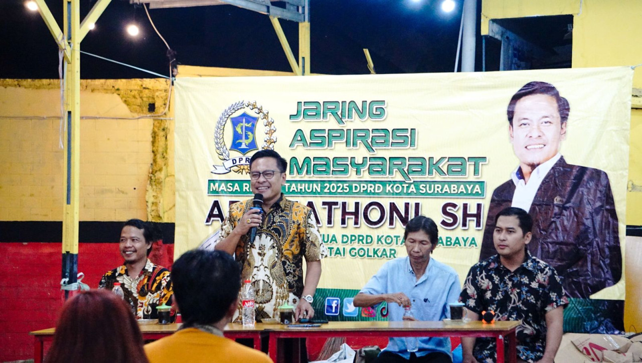 Arif Fathoni saat jaring aspirasi (foto: Toni for jatimnow.com)