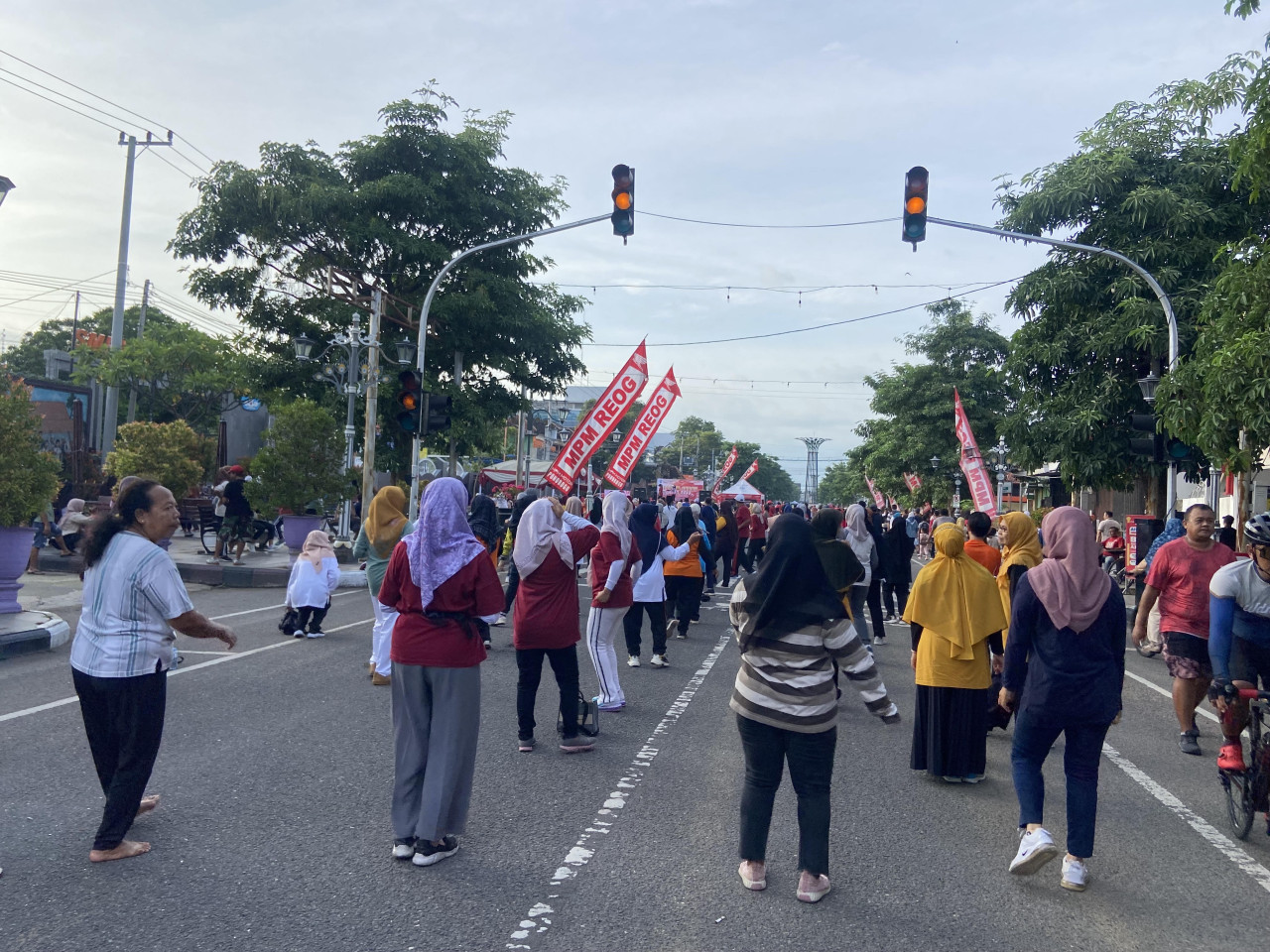 Suasana CFD di Jalan Hos Cokroaminoto pada 9 Februari 2025 lalu (Foto: Ahmad Fauzani/jatimnow.com)