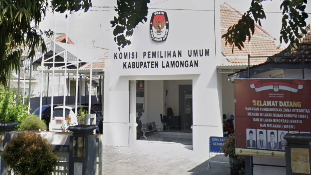 Kantor KPU Lamongan. (Foto: Adyad Ammy Iffansah/jatimnow.com)