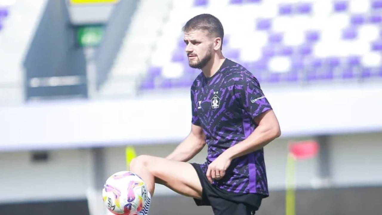 Persik Kediri saat mencoba latihan di Tangerang. (Foto: Persik Kediri/jatimnow.com)