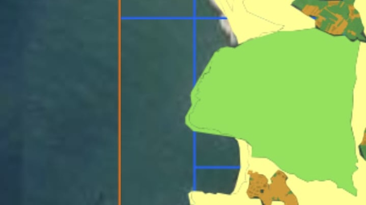 Screnshoot SHM yang muncul di kawasan Pantai Konang. (Webiste bhumi.atrbpn.go.id)