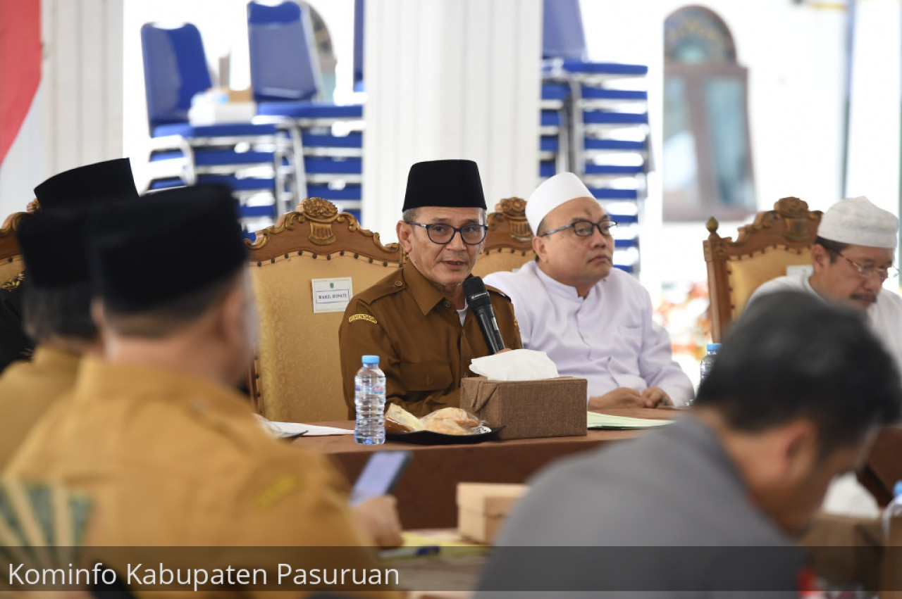Wakil Bupati Pasuruan, HM.Shobih Asrori dalam Rakor Kesepakatan Bersama Bulan Suci Ramadan. (Foto: Kominfo Pemkab Pasuruan for jatimnow.com)