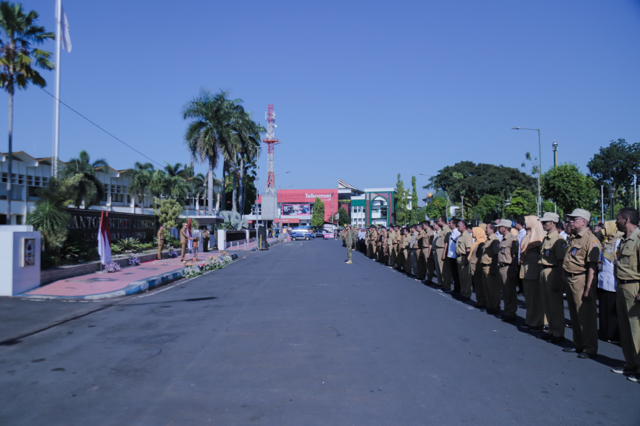 Apel besar perdana dipimpin Bupati Gus Fawait. (Foto: Diskominfo Jember/jatimnow.com)