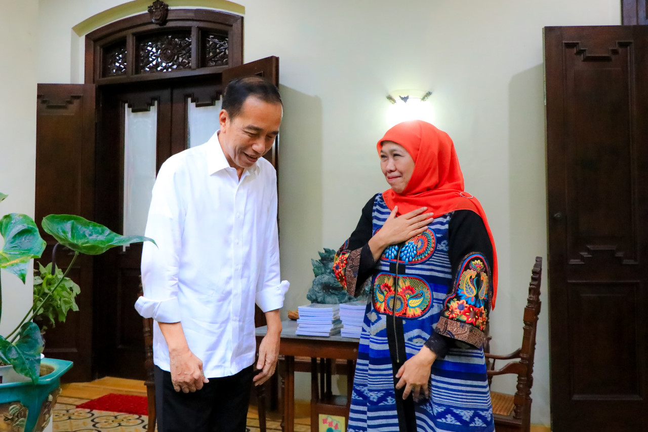 Khofifah saat sowan ke Joko Widodo (foto: Humas Pemprov Jatim for jatimnow.com)