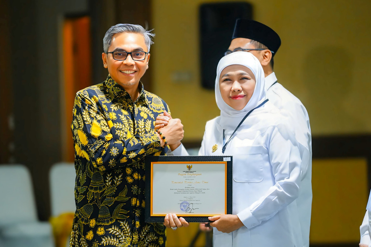 KPK Beri Penghargaan Pemprov Jatim, Peringkat 2 Pencegahan Korupsi
