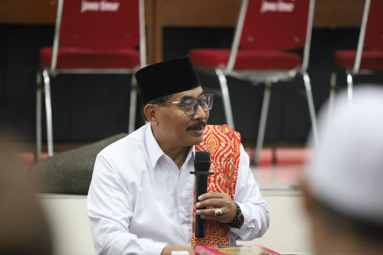 Ketua LD PWNU Jawa Timur, Dr KH Syukron Jazilan, MPdI. (Foto: Setya for jatimnow.com)