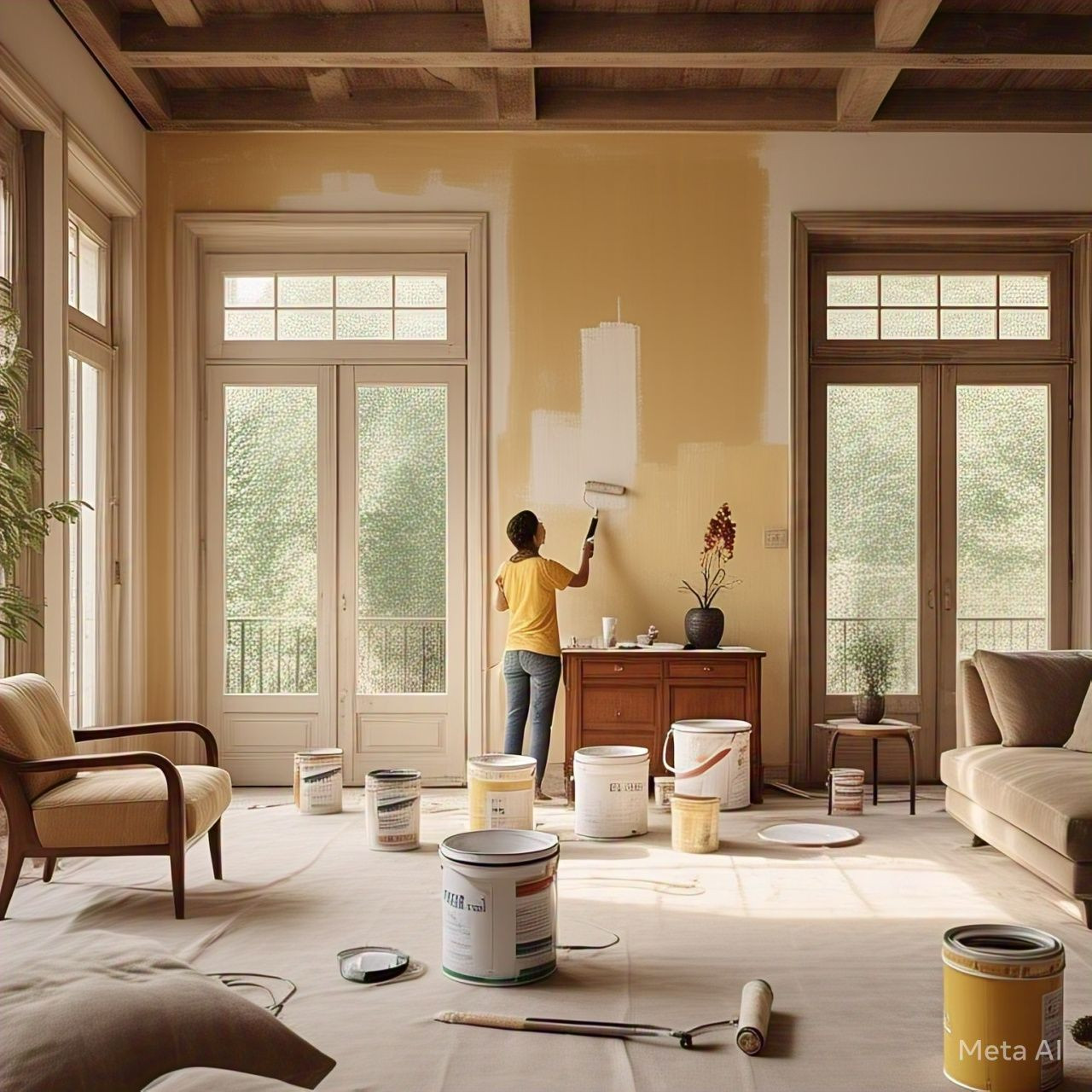 Mendekorasi rumah. (Foto: Meta for jatimnow.com)