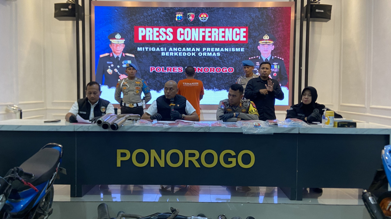Press rilis di Polres Ponorogo. (Foto: Ahmad Fauzani/jatimnow.com)