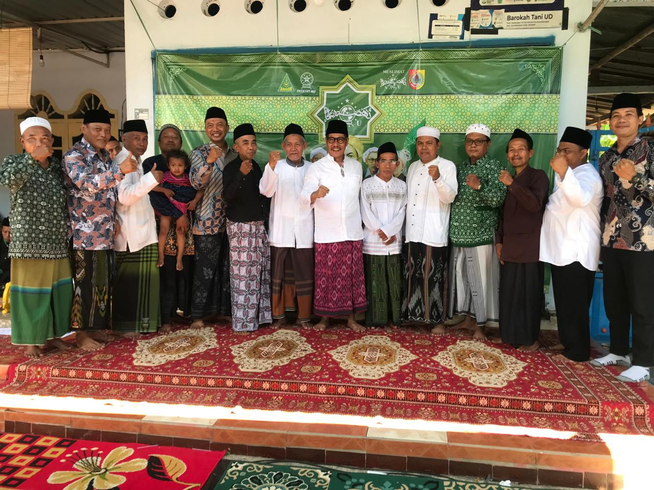 Wabup Djoko saat menghadiri Halal Bihalal MWC NU Sumberbaru. (Foto: Eko for jatimnow.com)