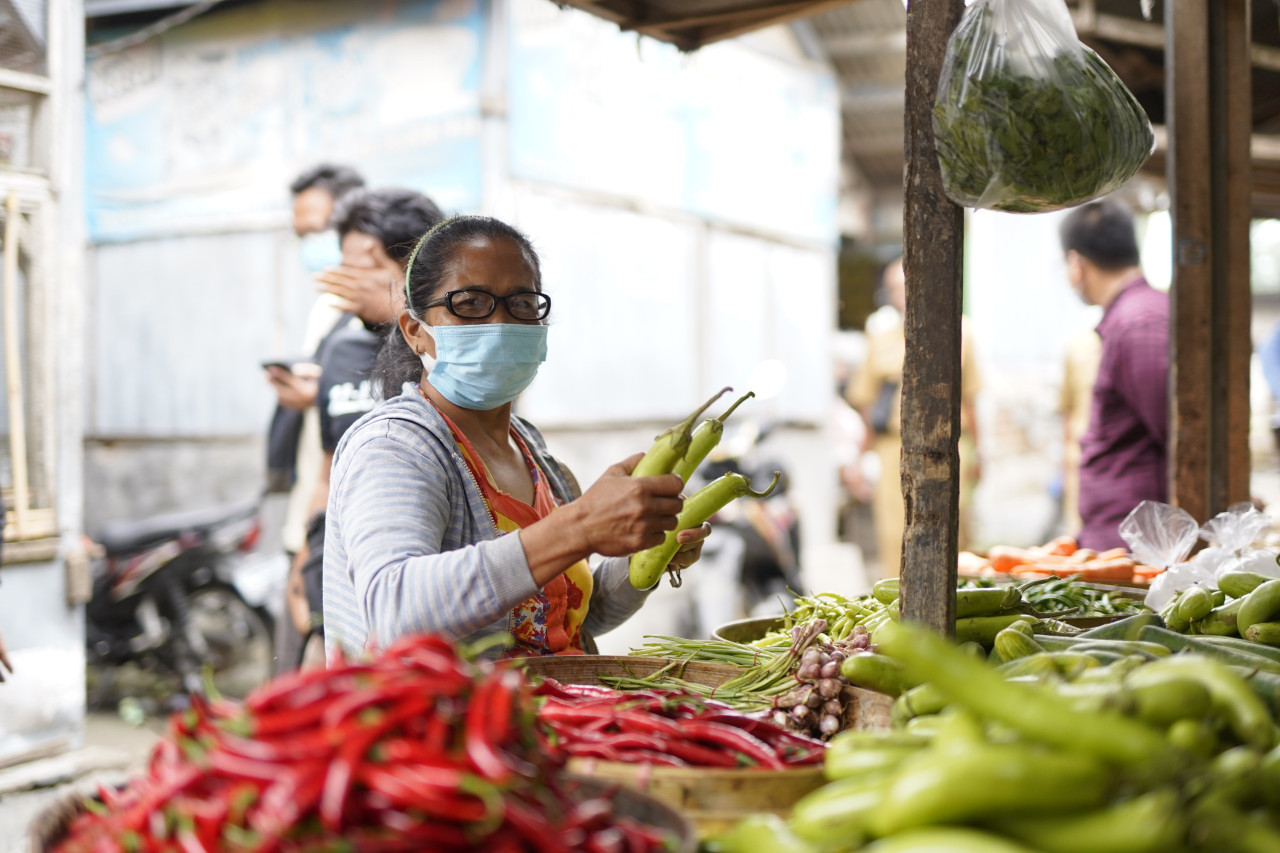 Gambaran pasar tradisional di Kediri. (Foto: Pemkab Kediri/jatimnow.com)