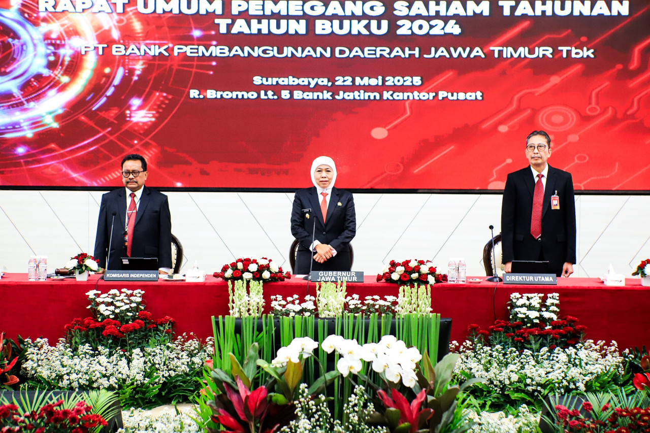 RUPS Bank Jatim (foto: bank jatim for jatimnow.com)