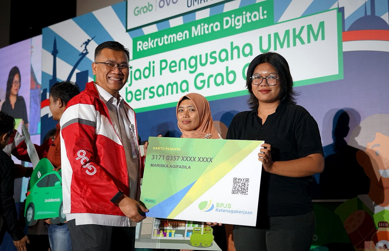 BPJS Ketenagakerjaan Gresik Dukung Program Grab dan Kementerian UMKM