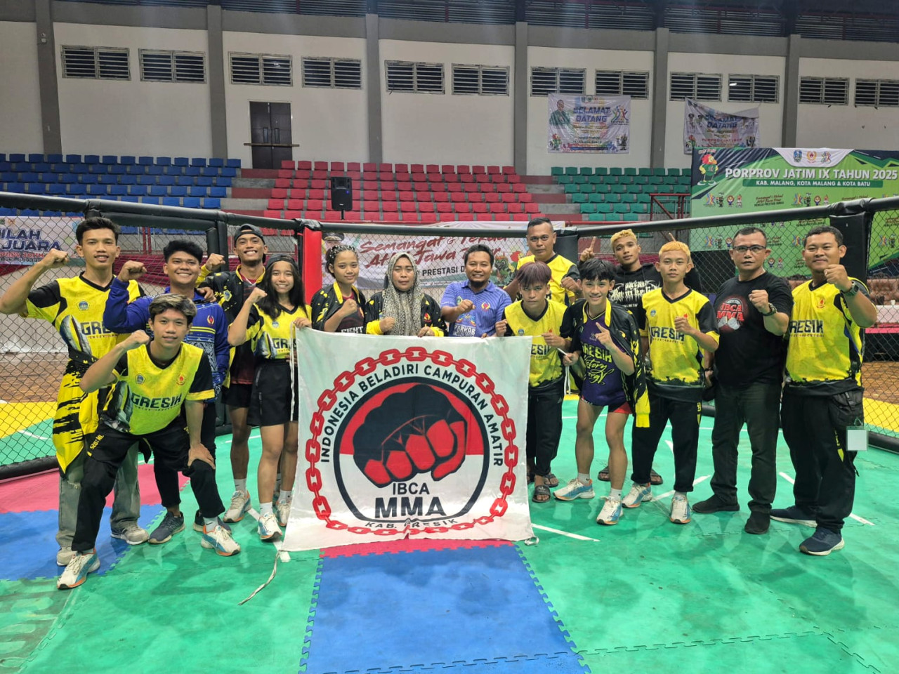 Tim Cabor IBCA MMA Gresik di Porprov IX Jatim. (Foto: KONI Gresik/jatimnow.com)