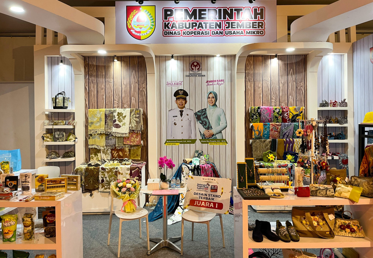Desain stand UMKM Jember meraih juara 1. (Foto: Diskominfo Jember/jatimnow.com)