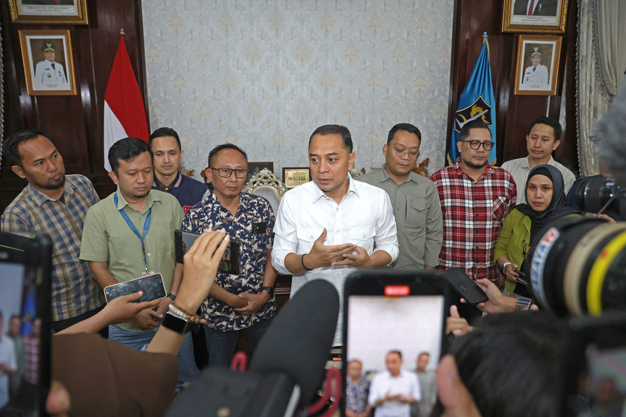 Pernyataan Eri usai pertemuan dengan Aprindo (foto: Humas Pemkot Surabaya for jatimnow.com)