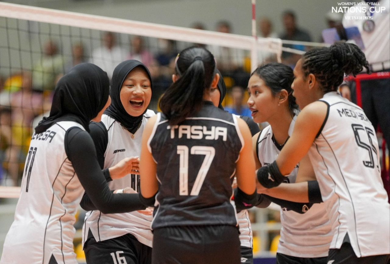Timnas Voli putri Indonesia saat melawan Selandia Baru di AVC Nations Cup 2025. (Foto: AVC Nations Cup/jatimnow.com)