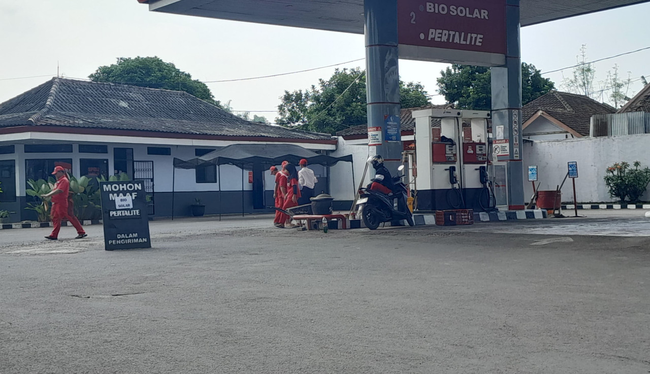 Sejumlah SPBU di Jember kosong BBM. (Foto: Yani/jatimnow.com)