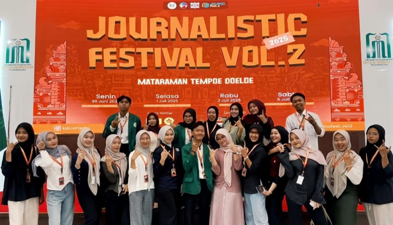 Foto: Mahasiswa KPI UIN Tulungagung gelar festival jurnalistik. (UIN Tulungagung/jatimnow.com)