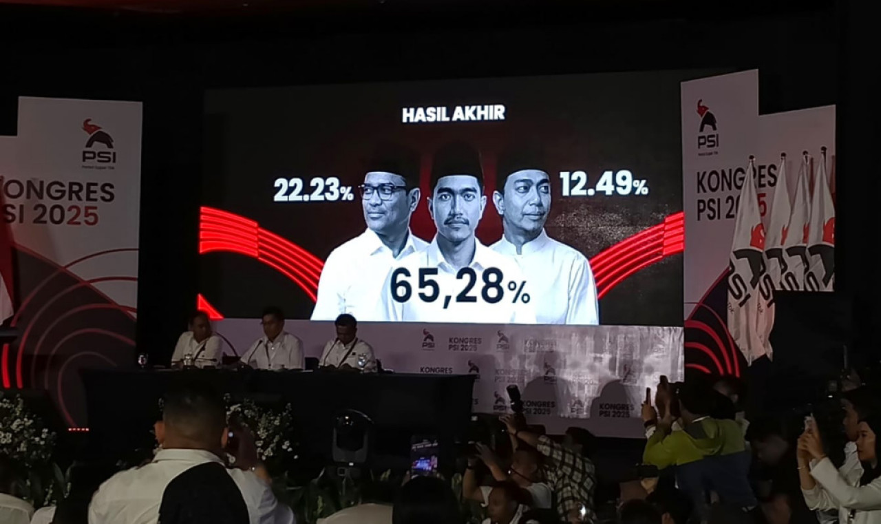 Kaesang berhasil meraih 102.868 suara atau 65,28 persen dari total suara. Foto: Dok PSI
