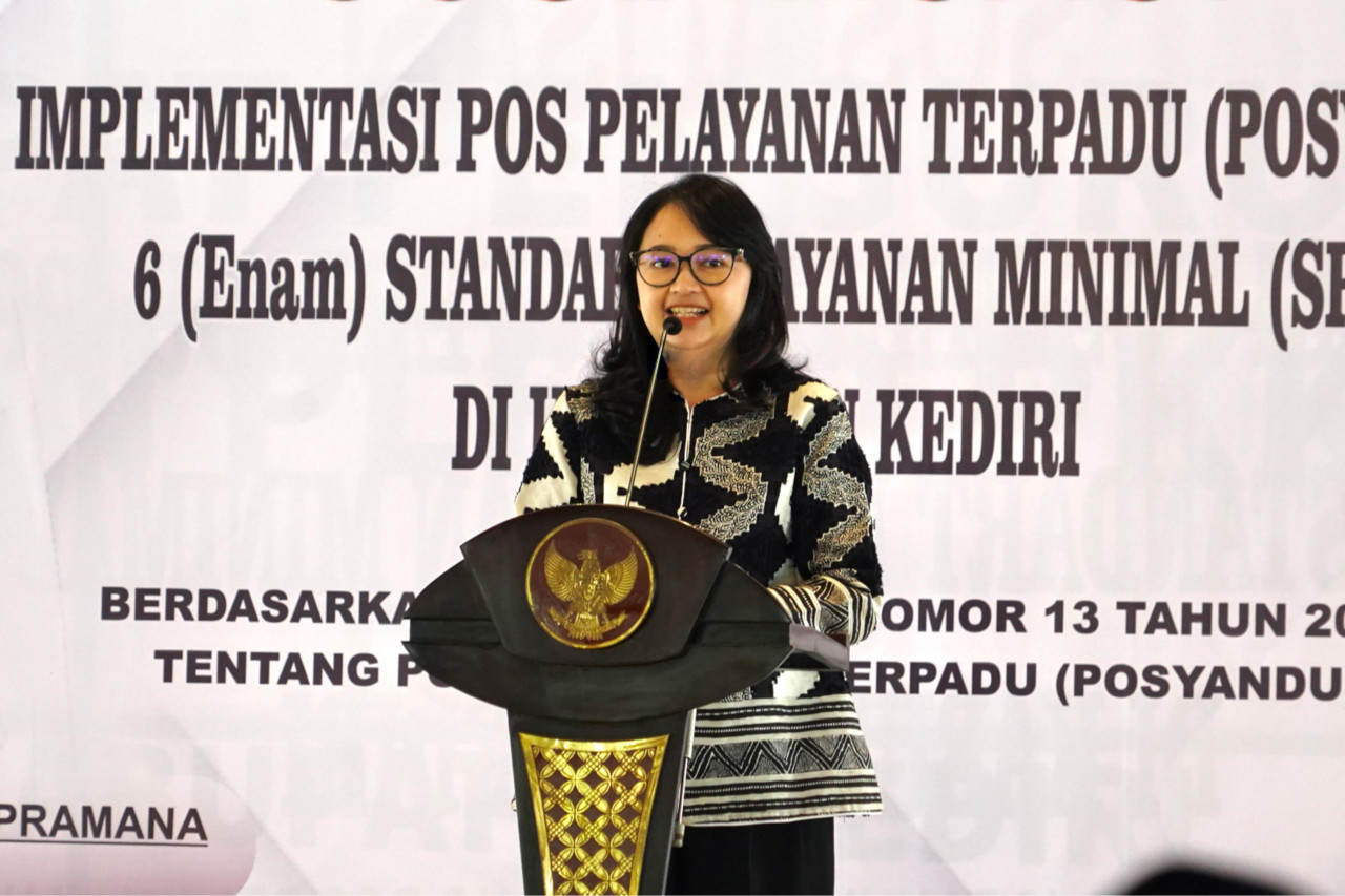 Ketua TP PKK Kabupaten Kediri, Mbak Cicha. (Foto: Pemkab Kediri/jatimnow.com)