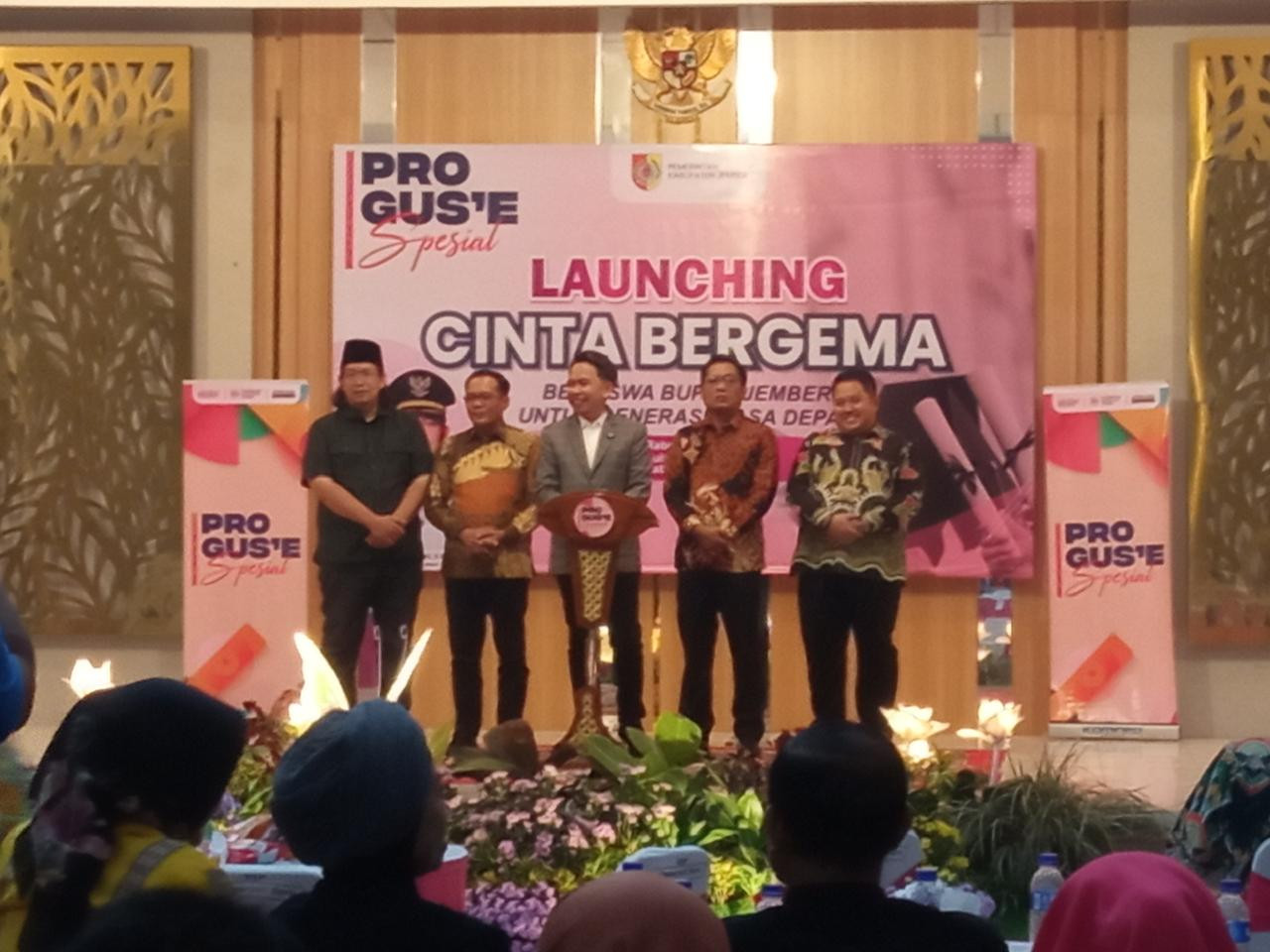 Launching Beasiswa Pemkab Jember beberapa waktu lalu. (Foto: Sugianto/jatimnow.com)