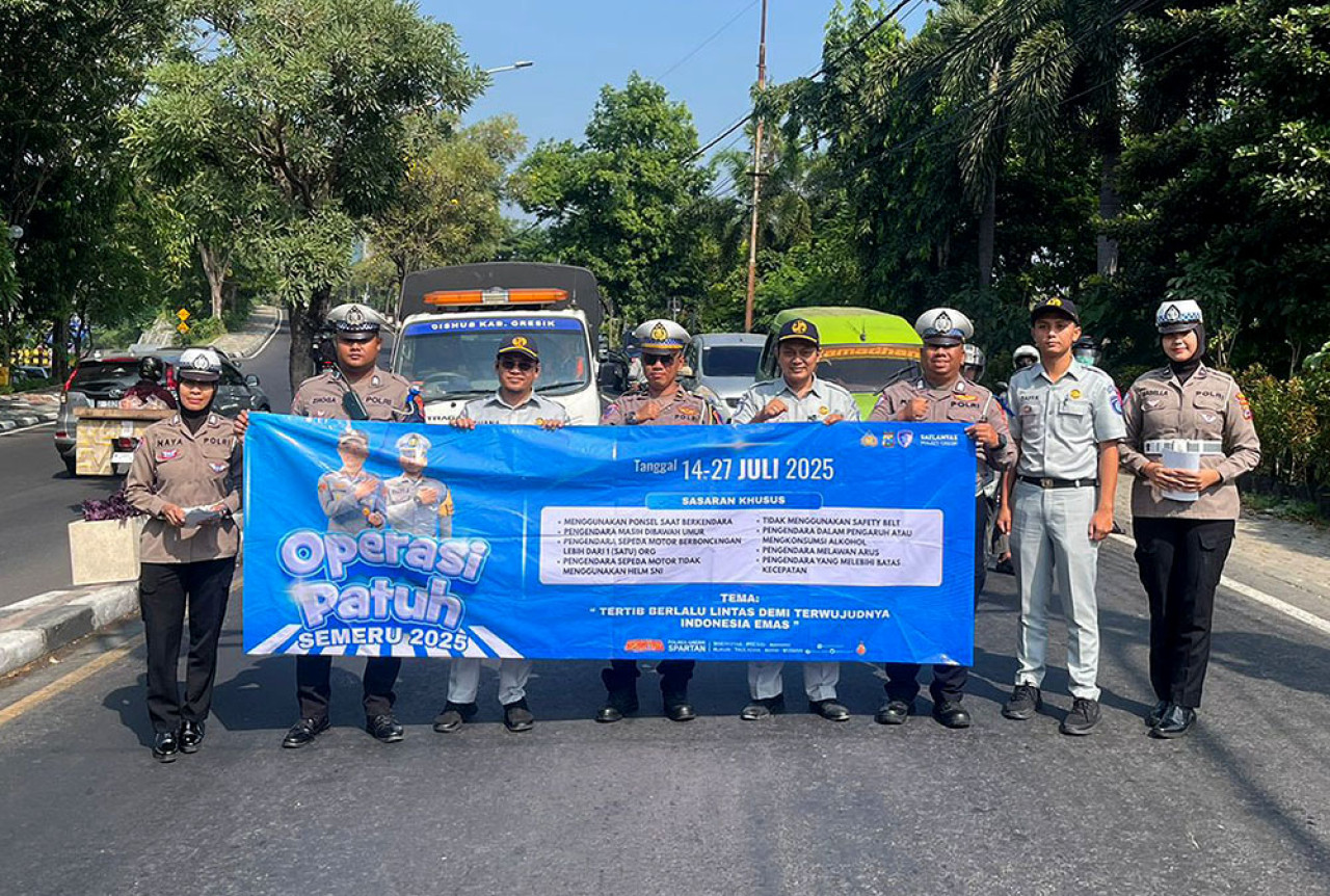 Polres Gresik Gelar Kampanye Tertib Berlalu Lintas, Wujudkan Keselamatan Bersama