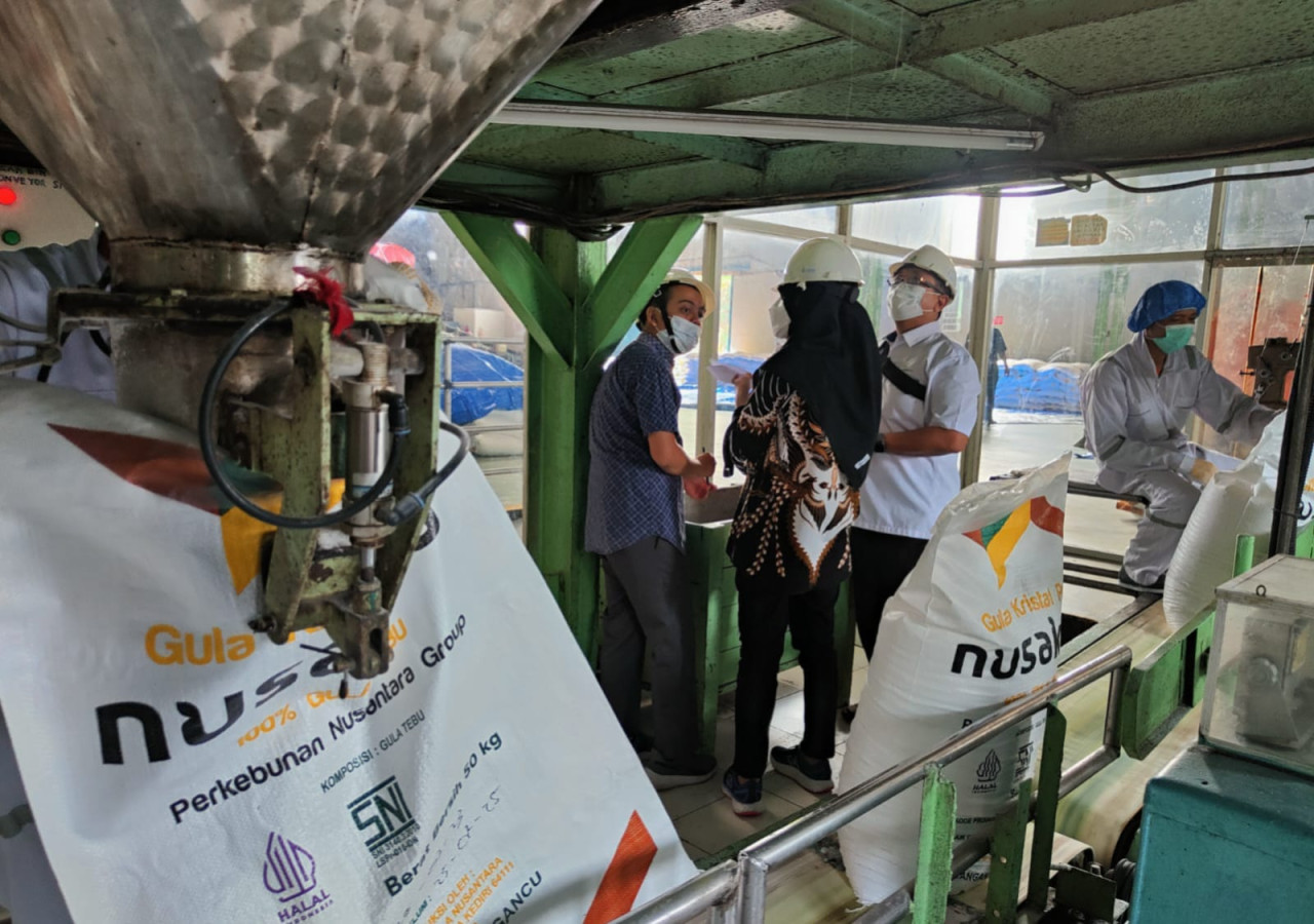 Produksi gula di PG Meritjan Kediri. (Foto: PG Meritjan/jatimnow.com)