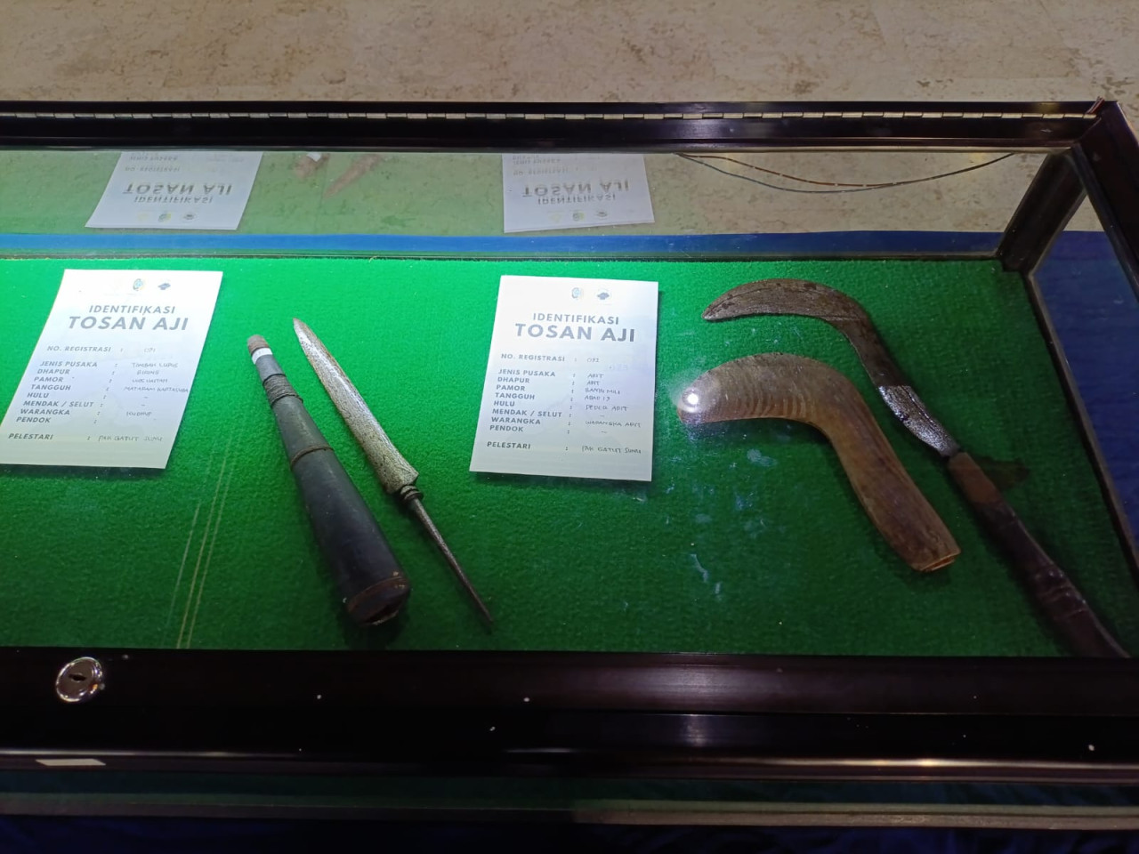 Foto: Pusaka milik Bupati Tulungagung yang dipamerkan (Bramanta Pamungkas/jatimnow.com)