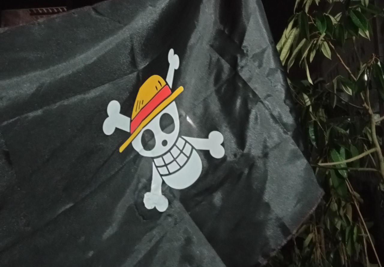 Foto : Bendera One Piece (Sugianto/jatimnow.com)
