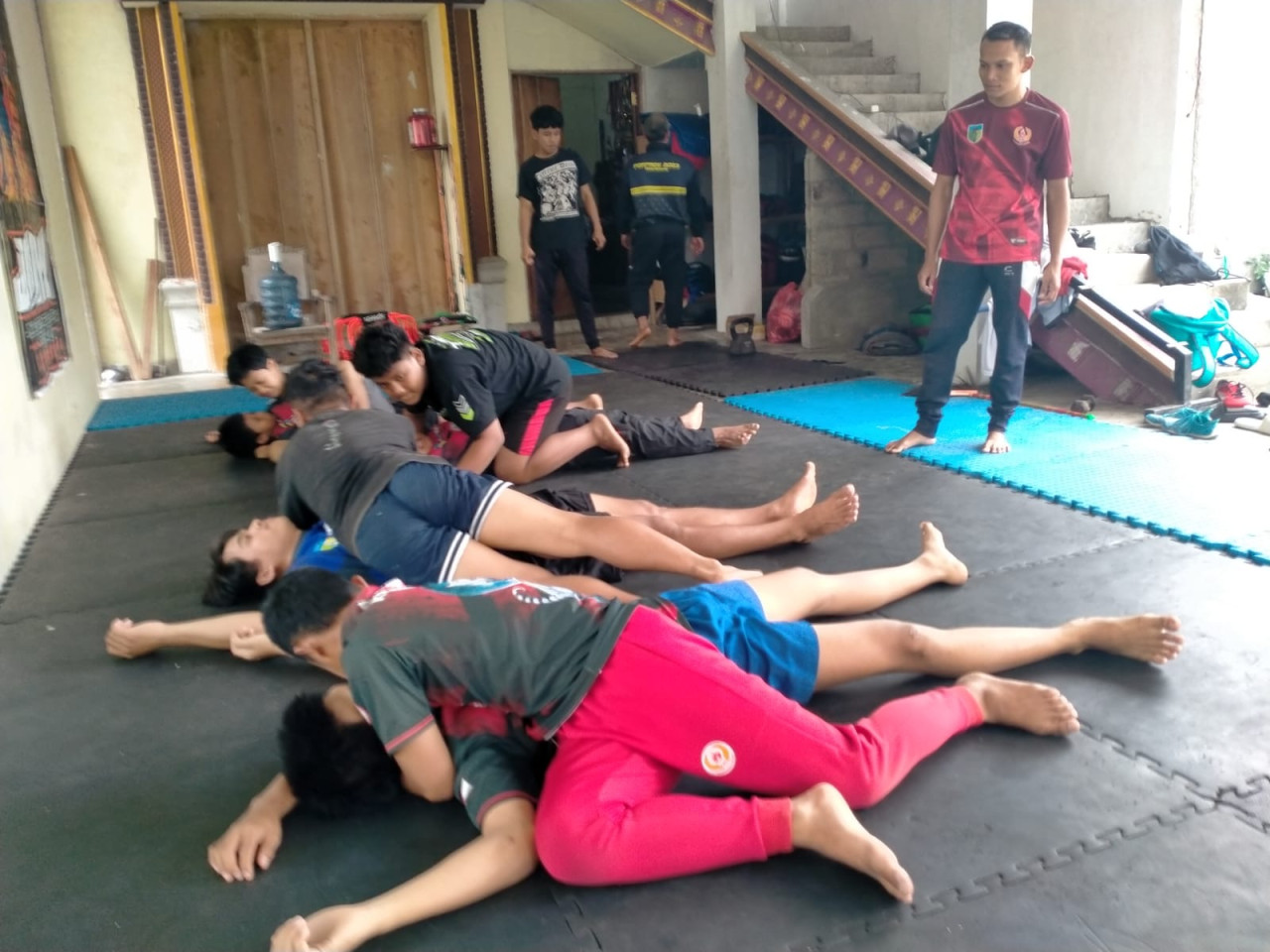 Atlet IBC MMA Kediri saat berlatih. (Foto: Nanik for jatimnow.com)
