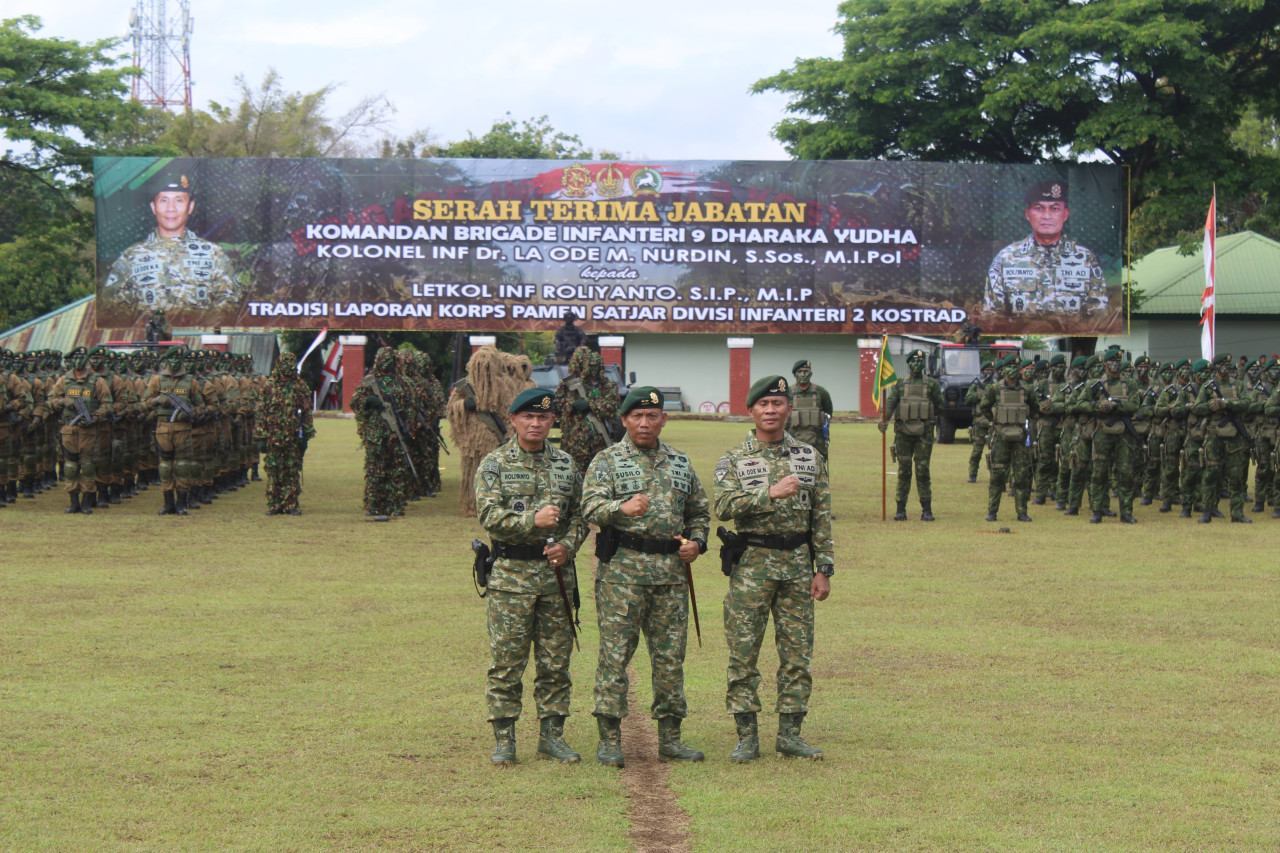 Foto : Sertijab Danbrigif 9/DY/2 Kostrad (Samsul/jatimnow.com)