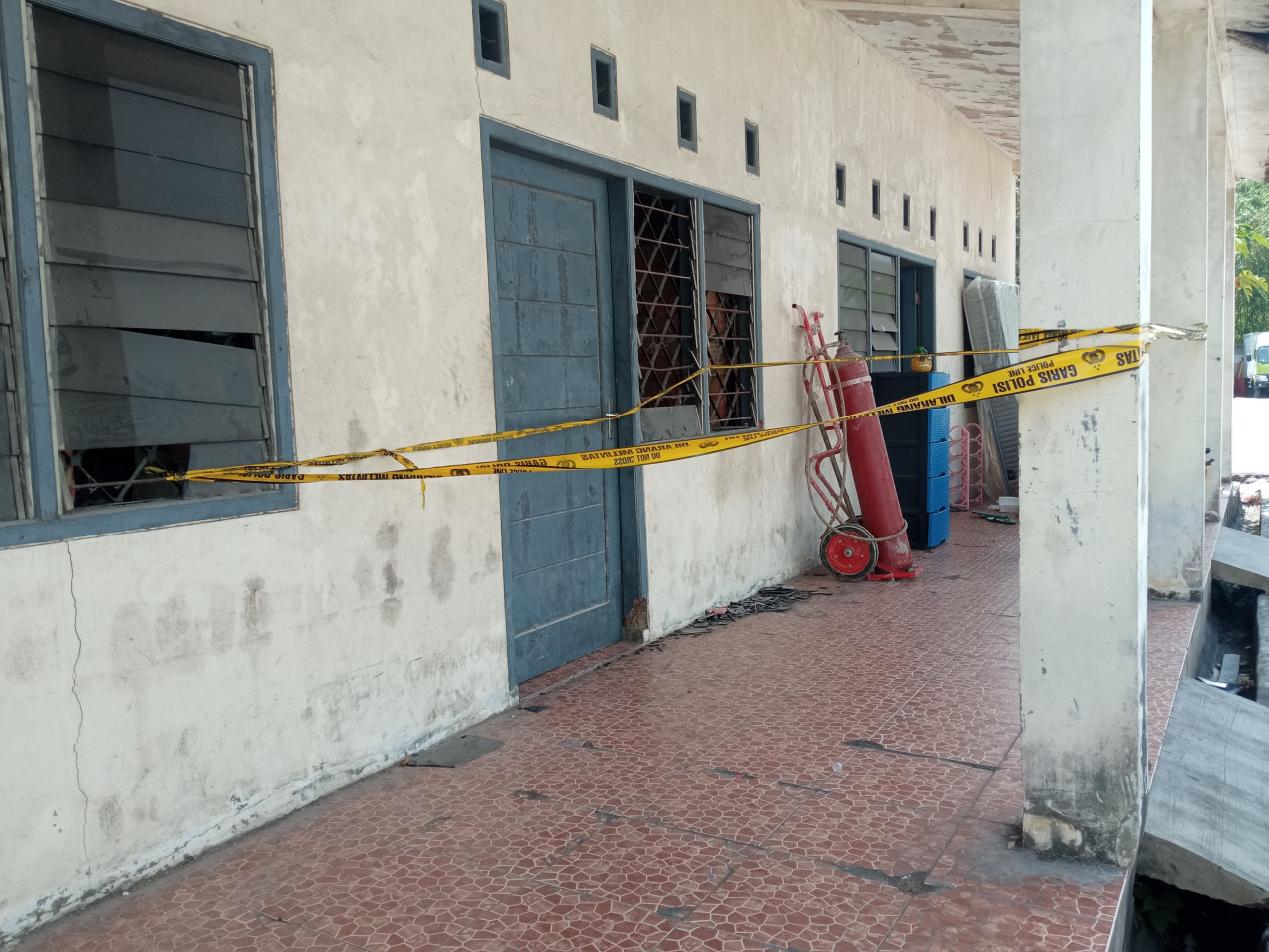 Foto : Mess Perusahaan Rose Brand di Jember yang dijadikan tewasnya Febri (Sugianto/jatimnow.com)