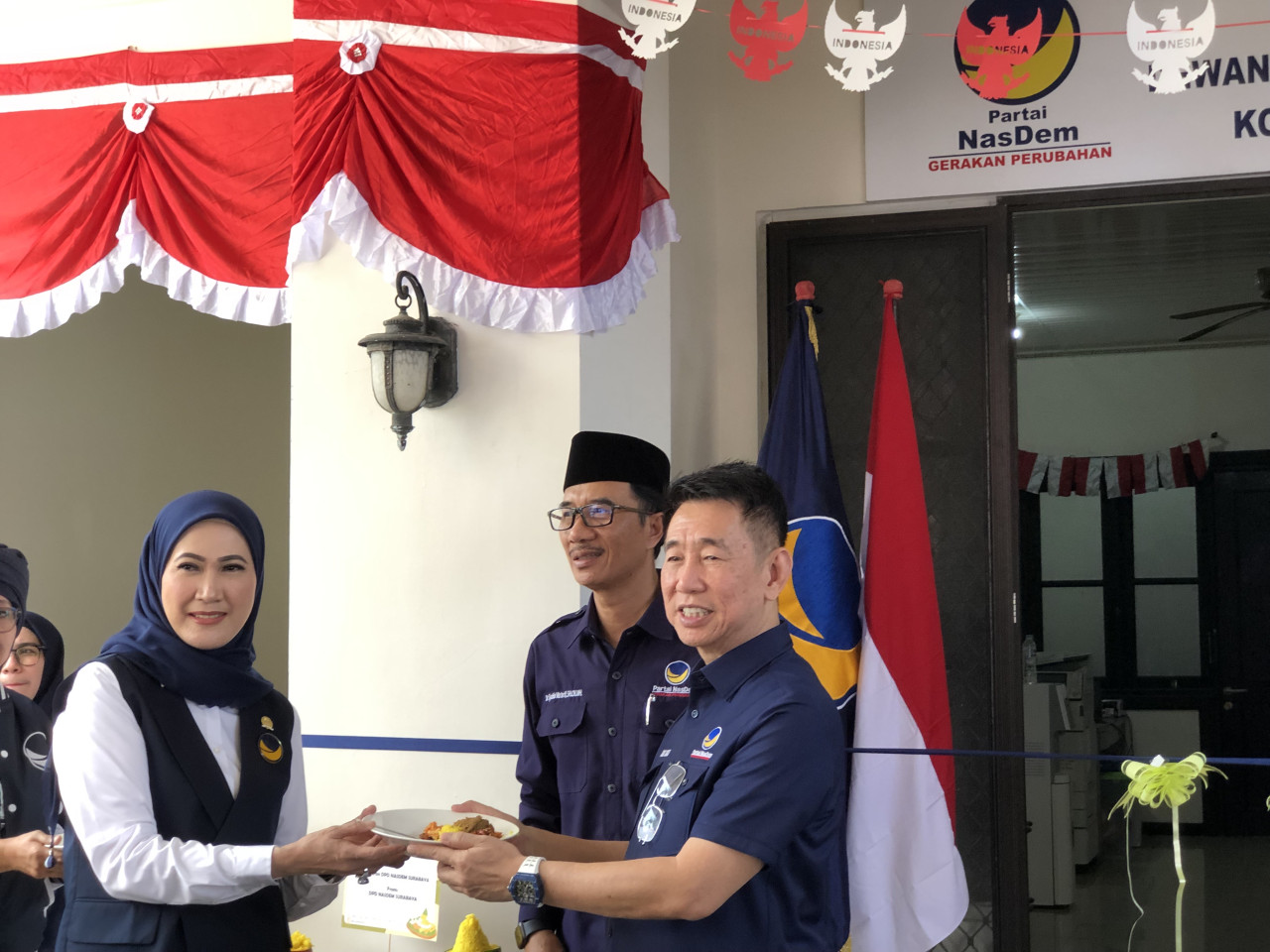 Peresmian dan tasyakuran kantor baru DPD NasDem Surabaya (foto-foto: Rizky/jatimnow.com)