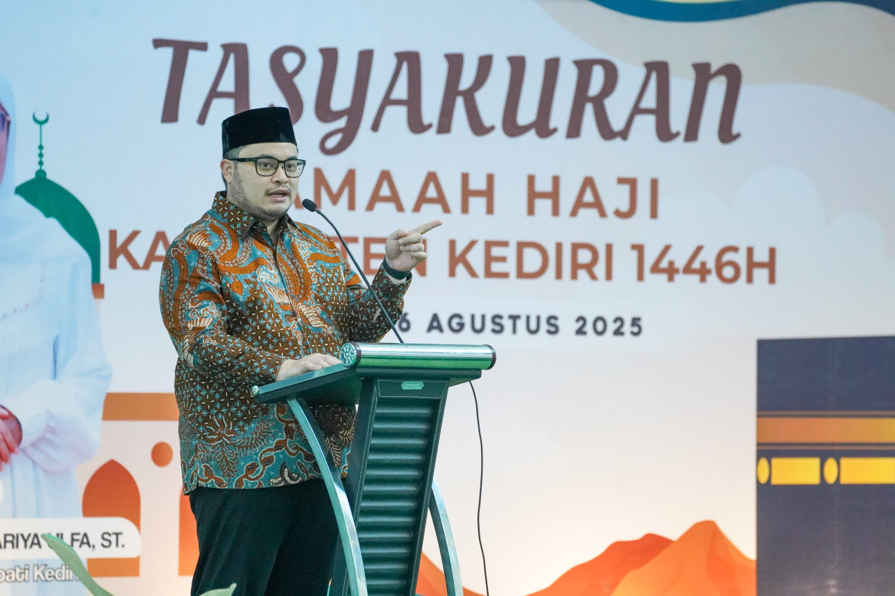 Mas Dhito dalam silaturahmi dengan jamaah haji Kabupaten Kediri. (Foto: Pemkab Kediri/jatimnow.com)