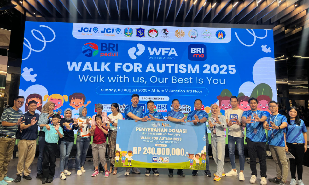 JCI East Java dan BRI Peduli Salurkan Beasiswa untuk Anak Autis