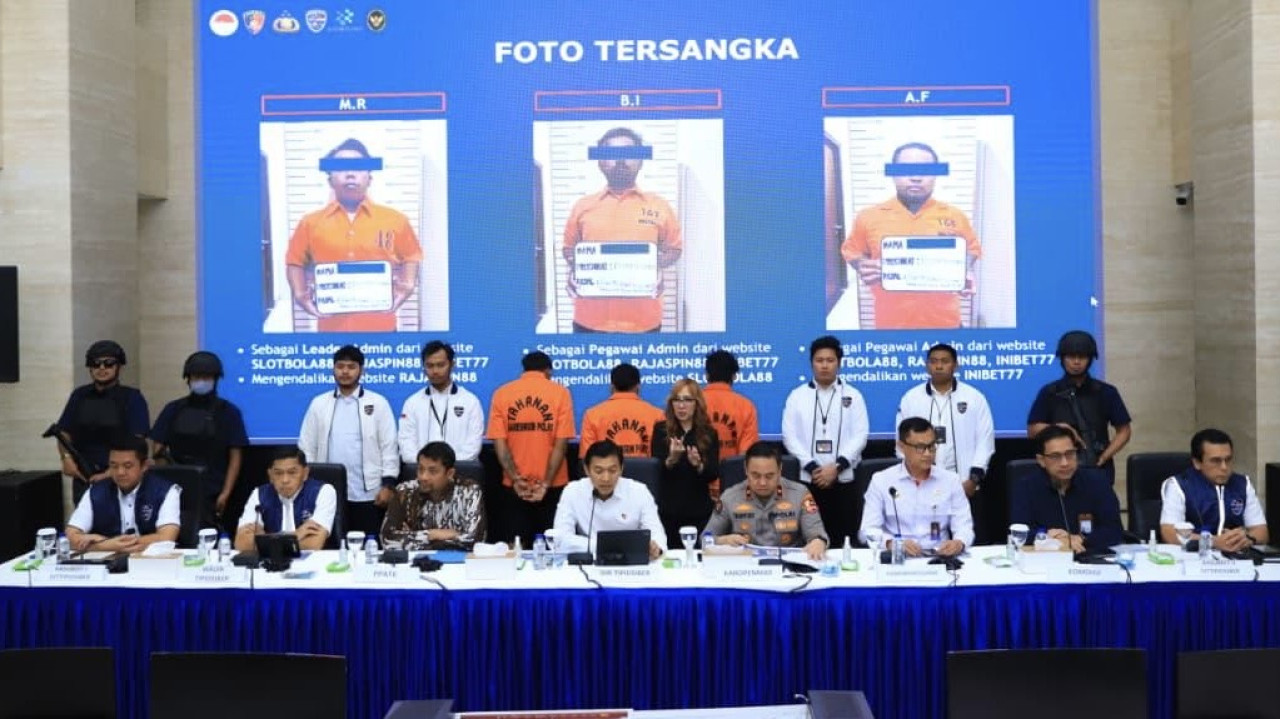 Tersangka judi online. (dok. Bareskrim Polri)