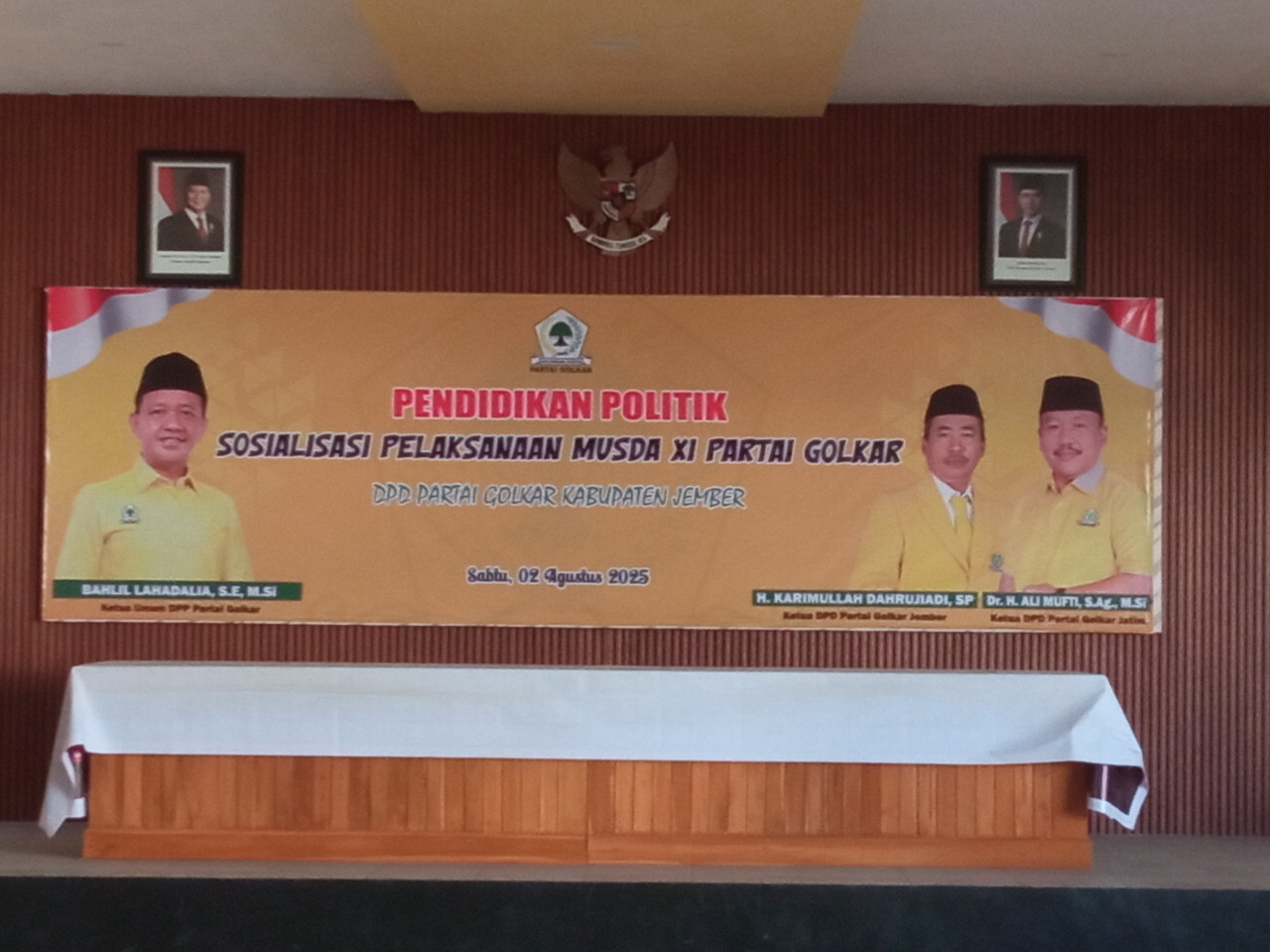 Sosialisasi pelaksanaan Musda ke-XI Partai Golkar Jember. (Foto: Sugianto/jatimnow.com)