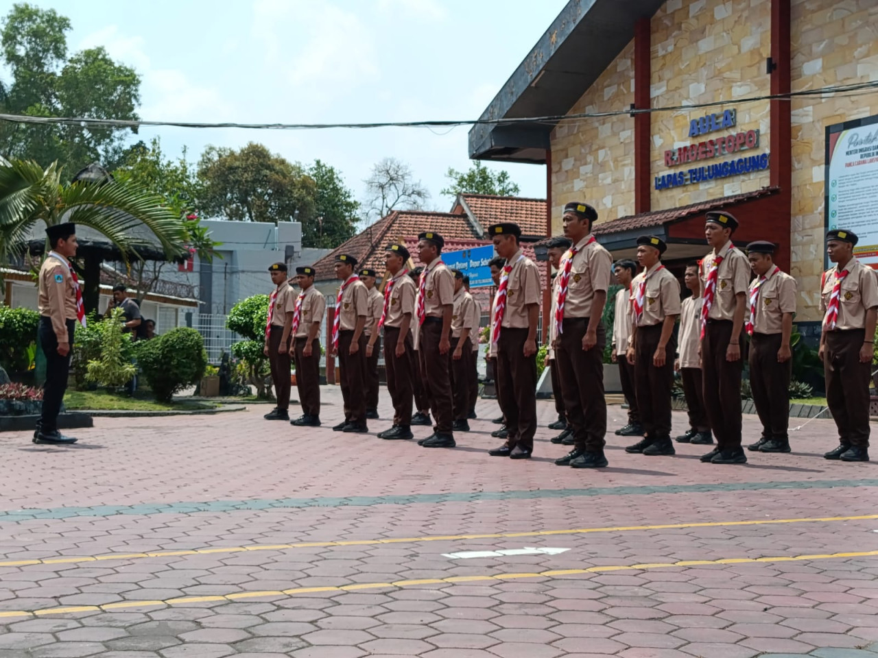 Foto: Kegiatan Pramuka di Lapas Tulungagung (Bramanta/jatimnow.com)